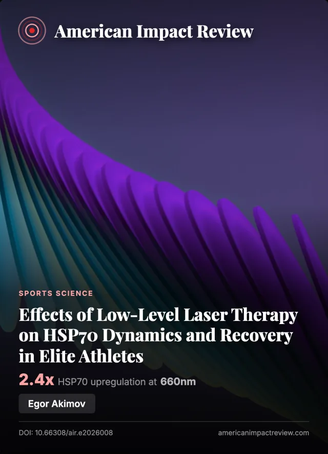 Cover: Effects of Low-Level Laser Therapy on HSP70 Dynamics and Recovery Biomarkers in Elite Athletes: A Multi-Sport Longitudinal Investigation