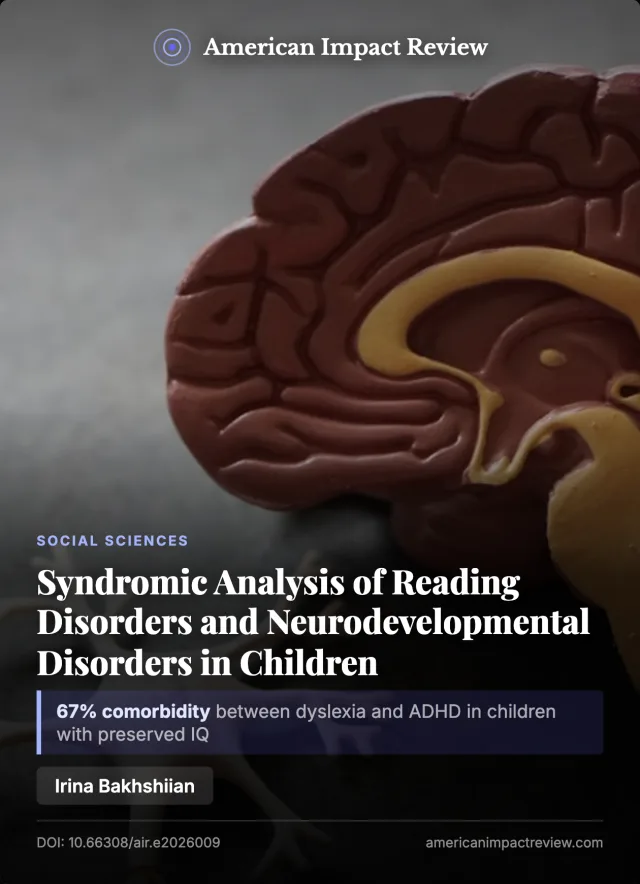 Cover: Syndromic Analysis of the Comorbidity of Reading Disorders and Neurodevelopmental Disorders in Children with Preserved Intellectual Functioning
