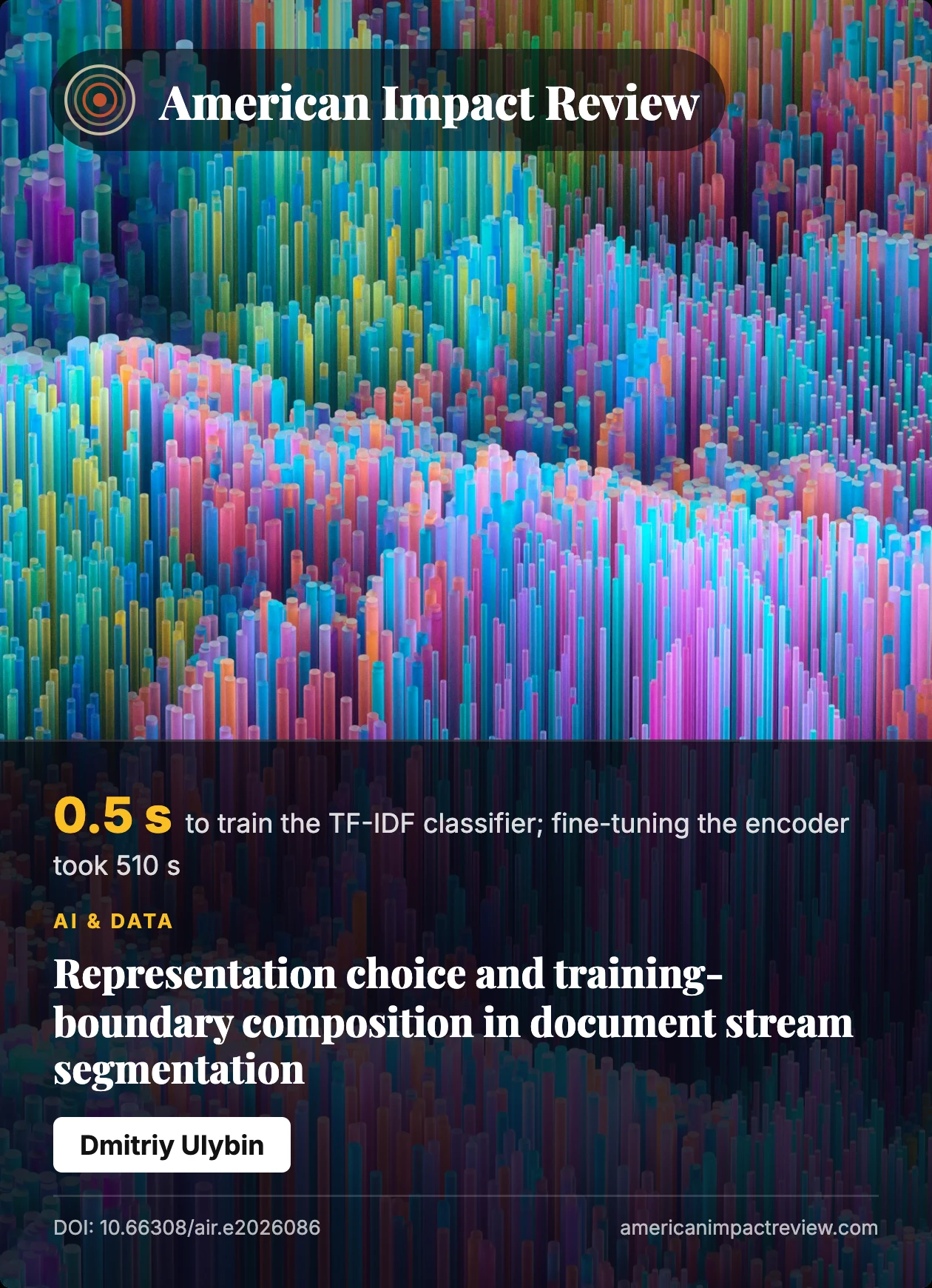 Cover: Representation choice and training-boundary composition in document stream segmentation